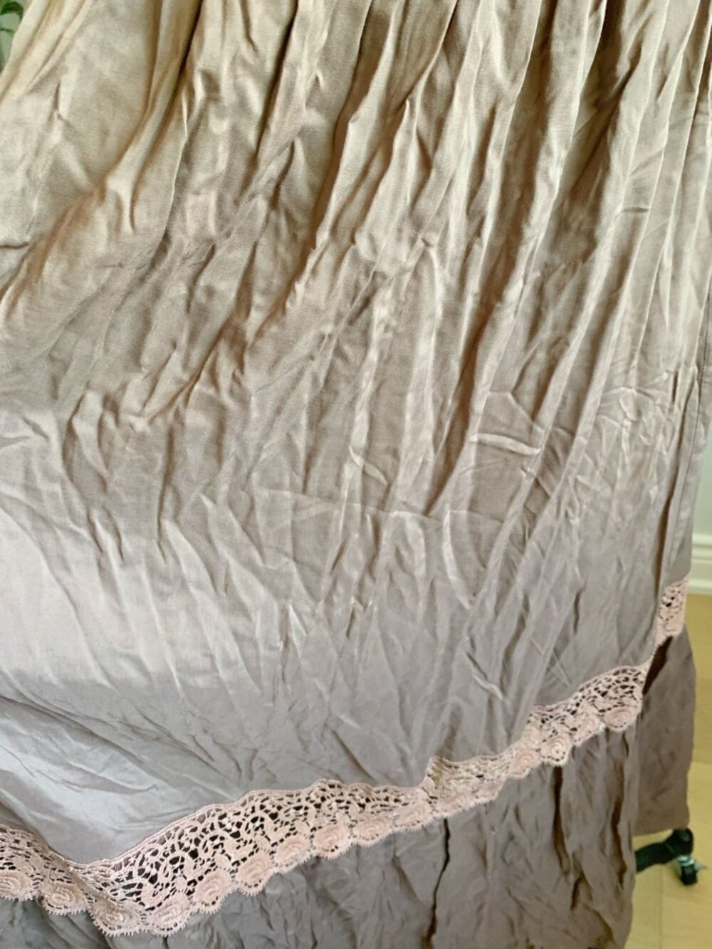 Brown Lace Crochet Cross Back Maxi Dress Boho Size M NWT - Picture 4 of 8
